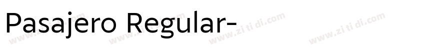 Pasajero Regular字体转换